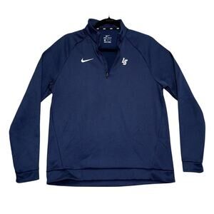 Nike Dri-FIT Quarter-Zip Pullover – XL Navy Blue Long Sleeve LS Logo –